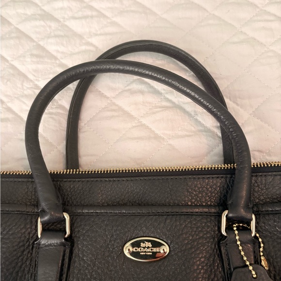 Coach Morgan Satchel Black Pebbled Leather - Picture 15 of 15
